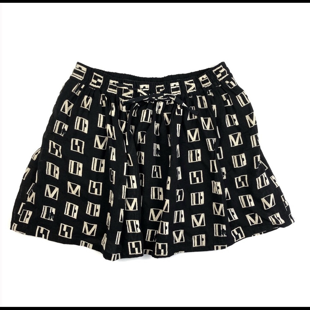 MADEWELL navy skirt with elastic tie waist